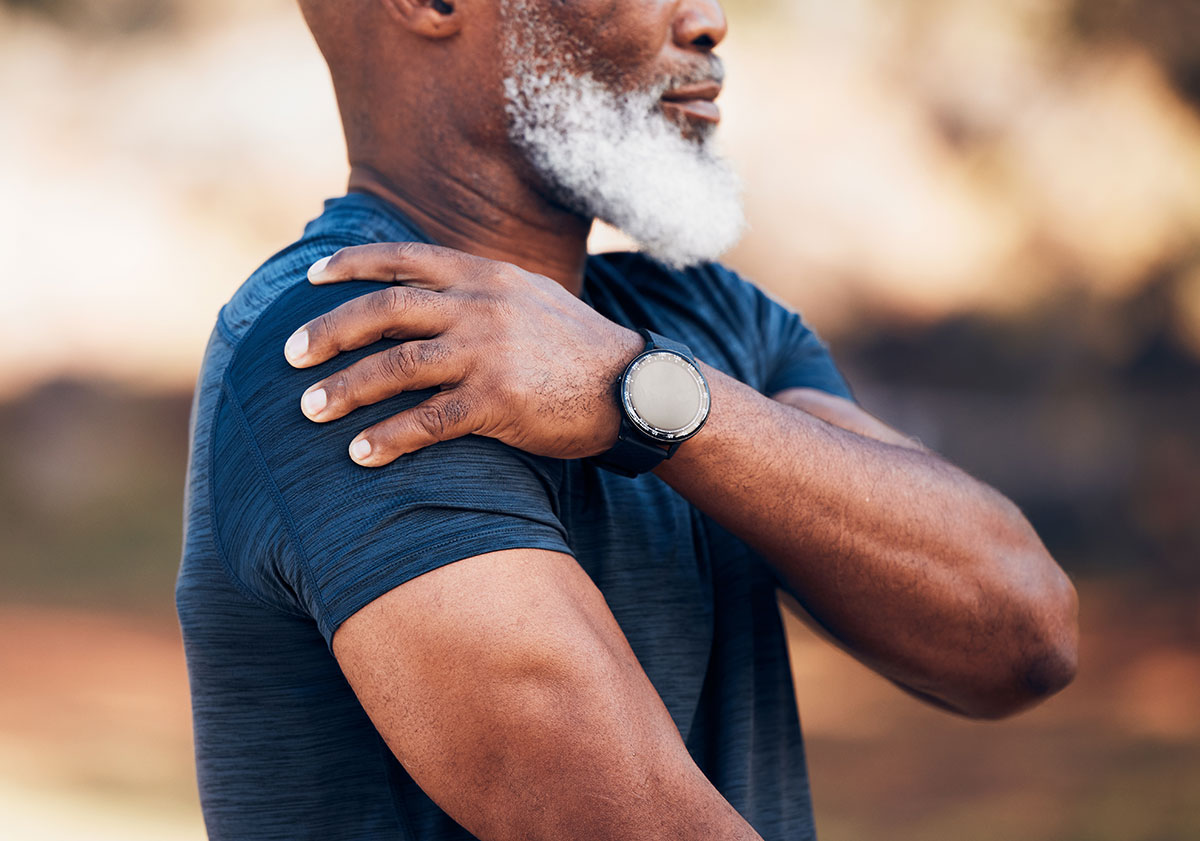 Senior adult shoulder pain